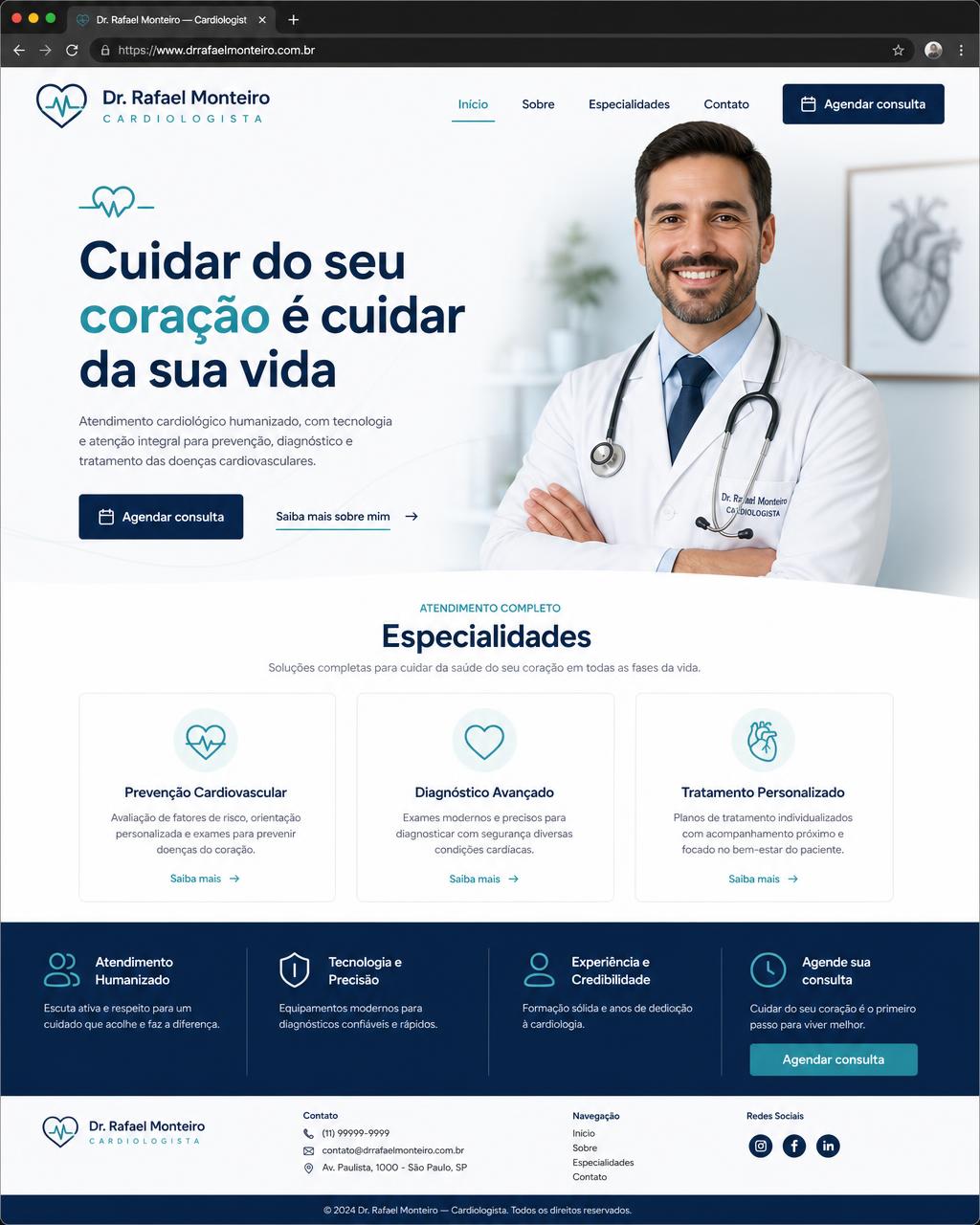 Cardiologista — projeto Dr. Rafael Monteiro